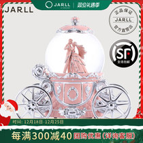 JARLL Light Pumpkin Carriage Water Crystal Ball Music Box Eight-soundbox Wedding Birthday Christmas Valentines Day