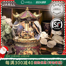 JARLL Rotating Trojan Water Crystal Ball Music Box Snowflake 8 Soundbox Send Girl Girls Birthday Valentines Day Gift