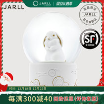JARLL Zaner zodiac zodiac landscape rabbit water crystal ball music box New Years Eve freshly opened store gift