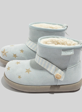 时尚雪地靴加绒女鞋2025冬季新款靴子百搭休闲加厚保暖厚底棉鞋