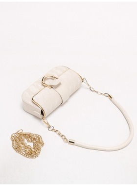 上班族白领气质单肩包新款高级的菱格链条腋下包简约洋气小方包女