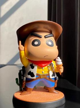 蜡笔小新胡迪巴斯光年牛仔手办模型摆件玩偶礼物公仔GK小新系列