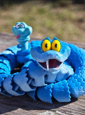 跨境爆款3D打印gary蛇盖瑞血清笔一条蛇朱迪尼克卡通手办全身可摆