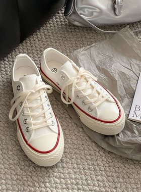 厚底韩系日常街拍经典款百搭复古1970s复刻低帮帆布鞋女ins潮