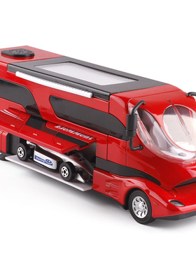 铠威合金仿旅行房车声光回力车模型 车门可以开MS1619A