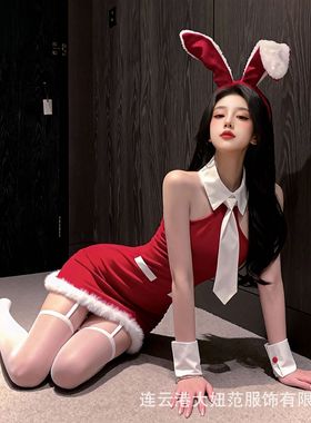 美杜莎性感内衣圣诞新年情人节氛围感穿搭纯欲包臀辣妹制服连衣裙