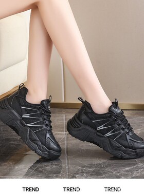 网红老爹鞋女2025春秋新款时尚网面休闲鞋轻便厚底学生潮流运动鞋