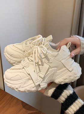 ins韩版新款老爹鞋女2025春季学生跑步运动厚底增高休闲FB9905-1