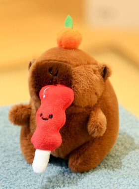 卡皮巴拉毛绒挂件晃晃响水豚包包挂饰钥匙扣娃娃玩偶毛绒批货礼物