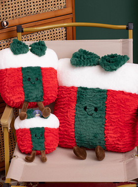 圣诞节姜饼人抱枕圣诞树玩偶客厅沙发靠垫靠枕节日装饰娃娃公仔