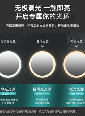 大容量化妆包带灯带镜子可拆卸隔板化妆品收纳包袋手提便携旅行包