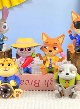 疯狂动物城2手办盲盒兔子朱迪狐狸尼克电影周边玩偶模型公仔摆件