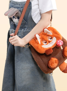 迪士尼正版朱迪尼克毛绒玩具疯狂动物城单肩包玩偶公仔女生斜挎包