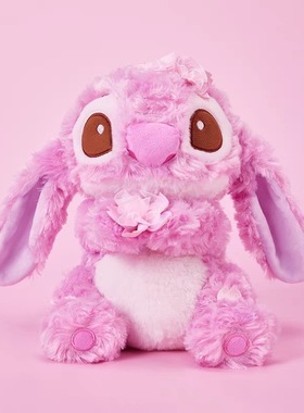 限定款玫瑰绒粉色樱花史迪仔毛绒玩具公仔抱枕女生礼物剪刀机玩偶
