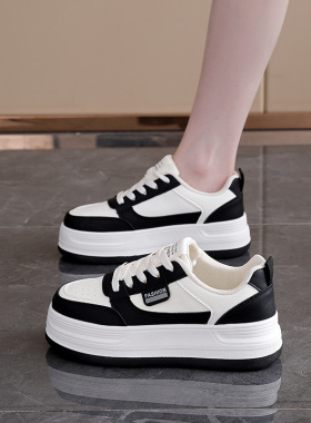 时尚女鞋2025春季小白鞋新款韩版厚底增高运动板鞋休闲鞋女MR-507