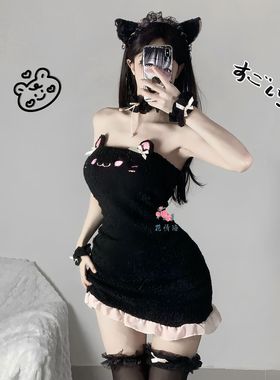 花情海清纯学院风性感猫娘学生制服套装纯欲褶裙水手服可爱A535