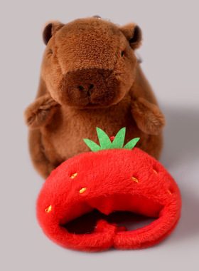 卡皮巴拉玩具水豚毛绒礼物小挂件吧啦玩偶网红钥匙扣摆摊饰品批货