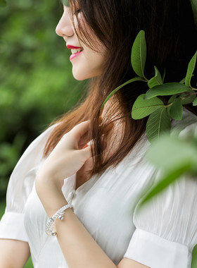 传承纯银手镯珍华堂编织