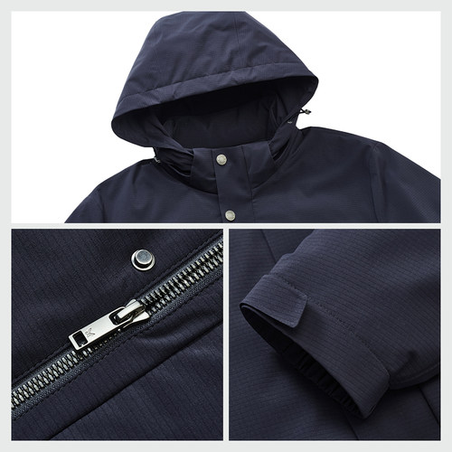 九牧王男士冬季轻薄鸭绒羽绒服保暖外套连帽商务修身夹克防风上衣 - 图2