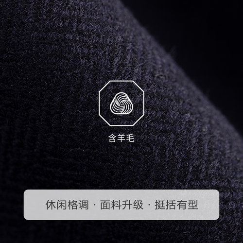 [纯羊毛]九牧王男裤JA1CV50713羊毛西裤冬季商场同款舒适长裤SN - 图2