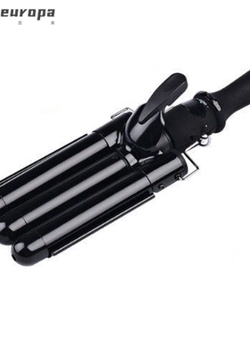 蛋卷棒泡面头液晶卷发棒三管小卷发器水波纹三棒电hair curler