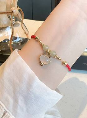 2024龙年本命年红绳手链女手工