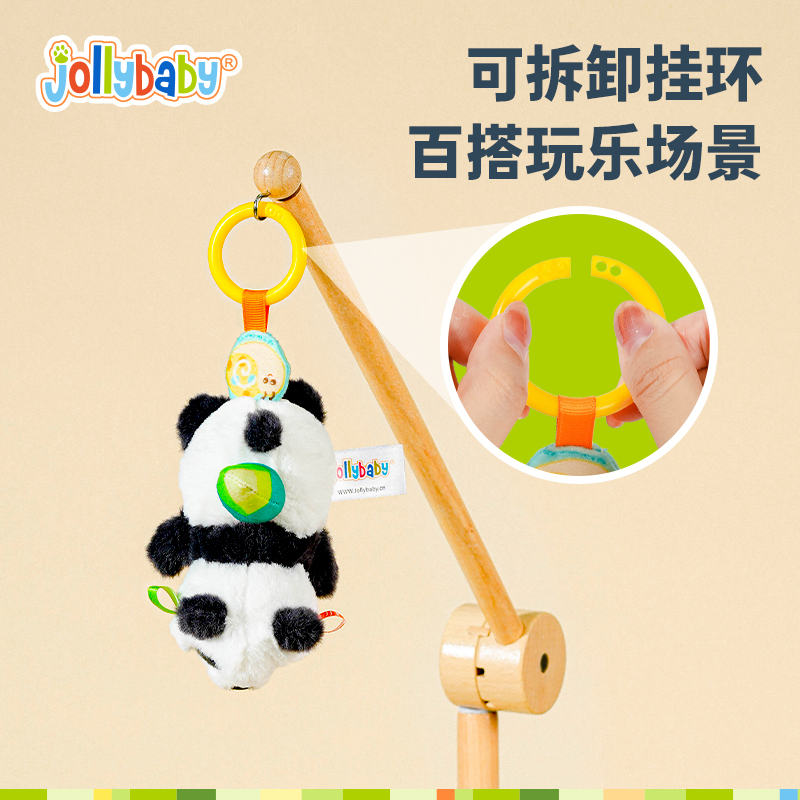 jollybaby婴儿萌宠转转玩偶拉绳可啃咬安抚公仔0-1岁宝宝儿童玩具 - 图2