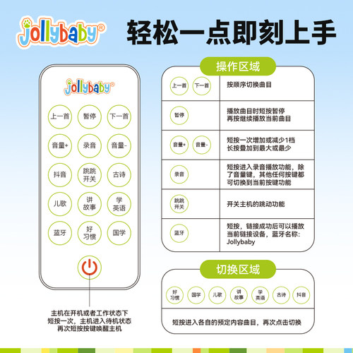 jollybaby婴儿跳跳球学趴学爬追视玩具宝宝唱歌毛绒玩具消耗体力 - 图3