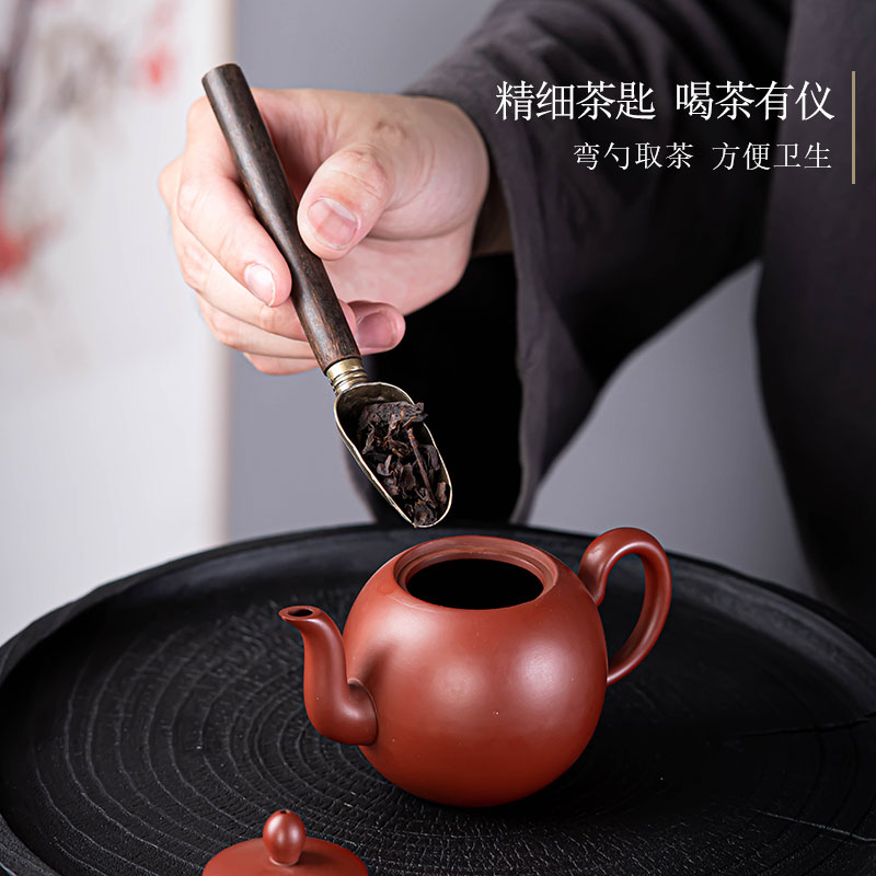 茶道六君子套装功夫茶具配件大全茶道套装轻奢泡茶茶刀茶夹刷用品 - 图1