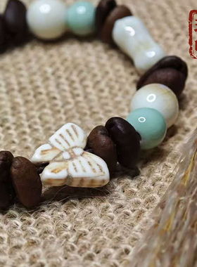 咖啡豆手链女款KT猫小众设计手串