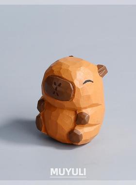 情绪稳定卡皮巴拉礼物木雕治愈系
