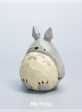 手工木雕卡通丨电脑桌面摆件可爱女治愈情绪生日圣诞节礼物送男生