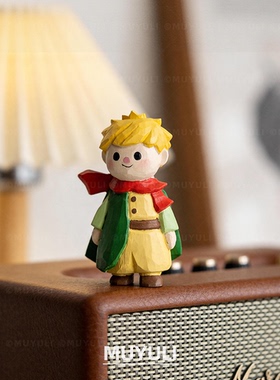 手工木雕丨小王子的小狐狸桌面摆件生日礼物送女生妈妈38节情人节