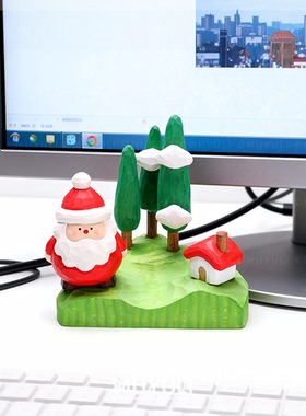 手工木雕丨圣诞老人摆件装饰树圣诞节礼物小礼品送男女友老师闺蜜