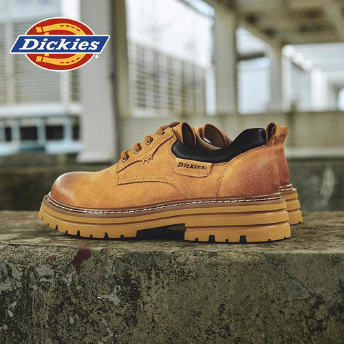 Dickies马丁靴男低帮2025新款冬季冬秋男士休闲皮鞋户外工装鞋子 - 图1