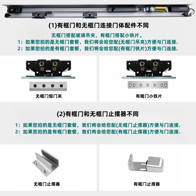 R150自动门电机整套机组电动门轨道平移玻璃感应门控制器门禁配件 - 图2