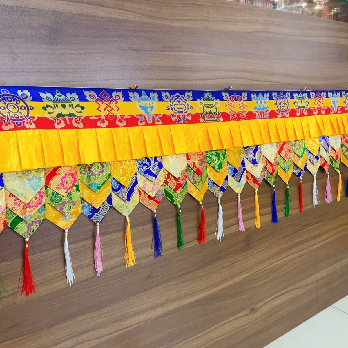 佛堂藏式帷幔挂帘桌围墙围民族布艺饰品吊顶装饰五彩帷幔普力玛_虎窝淘