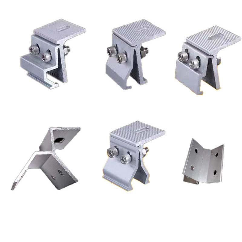 光伏彩钢瓦夹具铝合金导轨梯形角驰直立锁边工商A国标梯形T型夹具 - 图3