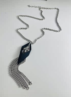 十字架流苏长款项链毛衣链