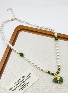 新中式国风葫芦珍珠项链女
