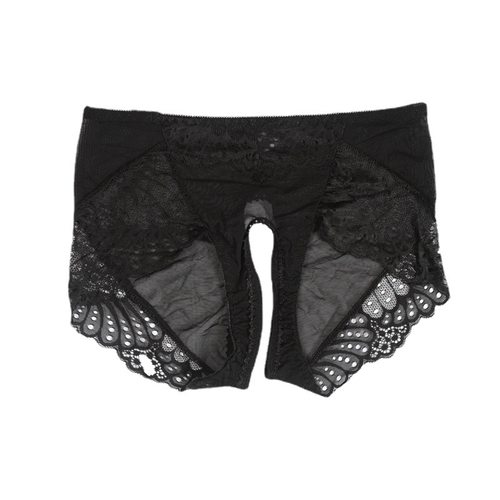蕾丝开档免脱女装大佬男大码性感透明变装内裤网纱超薄三角裤伪娘 - 图3