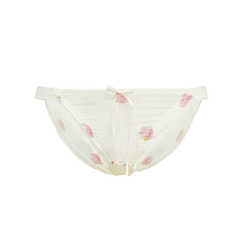 日系可爱蕾丝伪娘内裤草莓印花女装大佬男用胖次cd变装甜美三角裤,淘宝优惠券,粉丝福利购,淘宝优惠卷