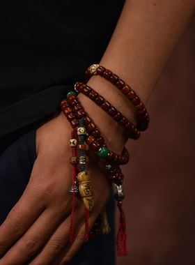 藏式牛骨佛珠念珠7*9mm男女同款民族风包邮到家