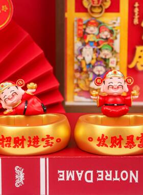 创意好运财神许愿蜡烛财神小摆件