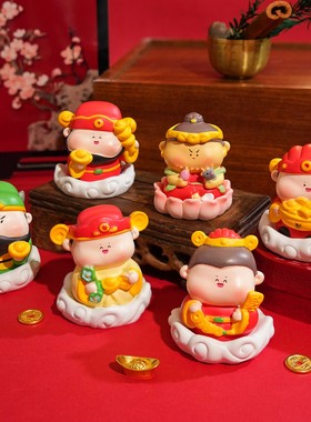 钱辈来了系列财神树脂公仔小摆件