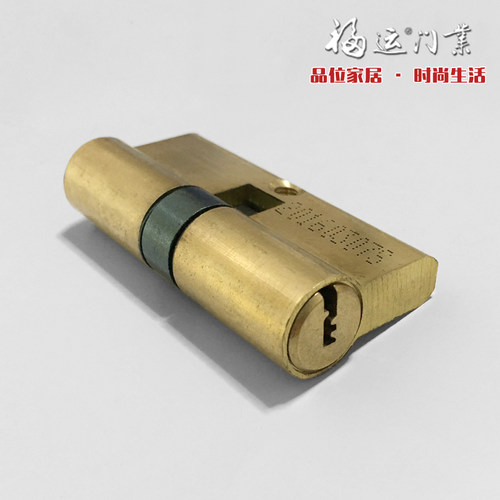 防盗大门锁芯心纯全铜珠弹子AB家通用型卡巴胶柄钥匙防撬套装把手 - 图0