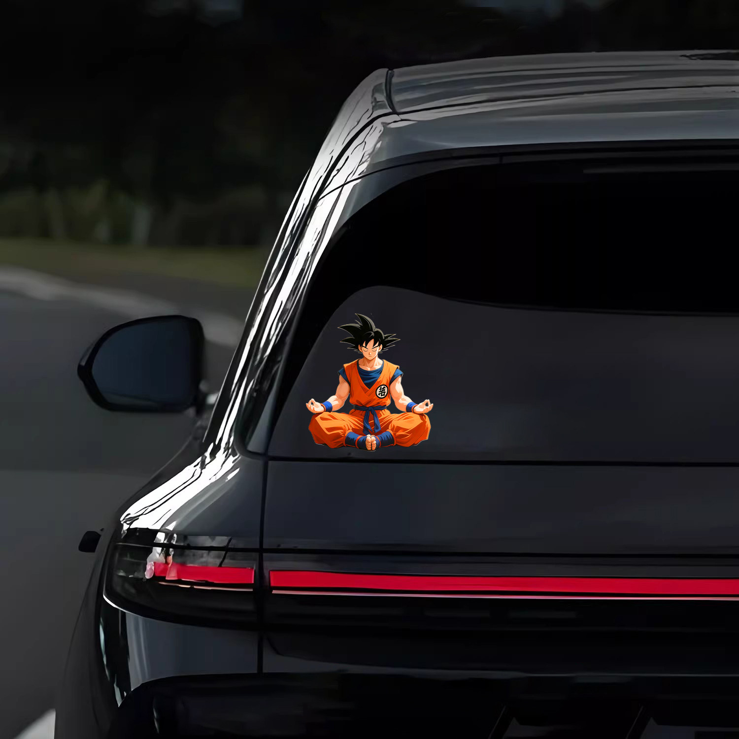 七龙珠悟空打坐动漫卡通汽车装饰贴三角窗贴纸防水个性车贴,淘宝优惠券,粉丝福利购,淘宝优惠卷