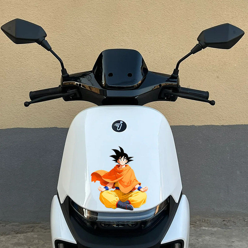 七龙珠悟空打坐动漫卡通汽车装饰贴三角窗贴纸防水个性车贴,淘宝优惠券,粉丝福利购,淘宝优惠卷