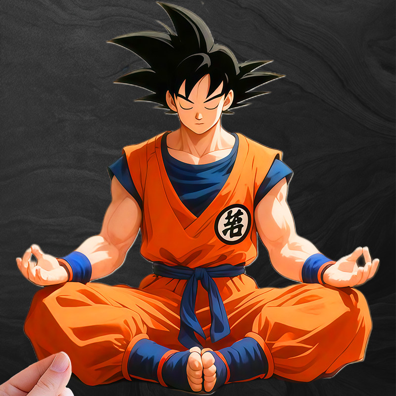 七龙珠悟空打坐动漫卡通汽车装饰贴三角窗贴纸防水个性车贴,淘宝优惠券,粉丝福利购,淘宝优惠卷