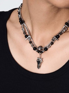 BLACKHEAD/黑头新月骑士系列骑士盔甲串珠项链原创设计个性新年